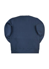 Ανδρικό μακρυμάνικο φούτερ Clever - CF-25300 - basic clever logo regular fit μπλε