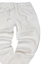 Ανδρική φόρμα Clever-CF-25340-White simple jogger pants