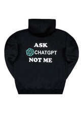 CLOSE SOCIETY - Ανδρικό φούτερ με κουκούλα Ask Chatgpt - Μαύρο CLHD27-130