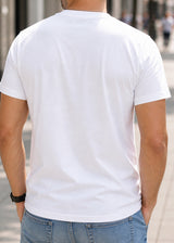 GUF CLOTHING Ανδρική κοντομάνικη μπλούζα λευκή 5-PACK basic slim fit CP-1100-white-5pack
