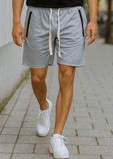 Ανδρική αθλητική βερμούδα GUF - DB-6091 - athletic regular shorts γκρι