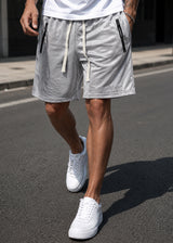 Ανδρική αθλητική βερμούδα GUF - DB-6091 - athletic regular shorts γκρι