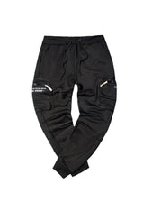 Ανδρική φόρμα κάργκο με χνούδι-GUF-DB-7356-cargo pants regular fit μαύρο