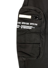 Ανδρική φόρμα κάργκο με χνούδι-GUF-DB-7356-cargo pants regular fit μαύρο