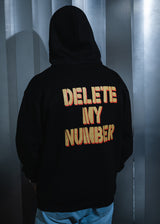 Ανδρικό φούτερ με κουκούλα Close society-HD26-902-black hoodie regular fit Delete My Number