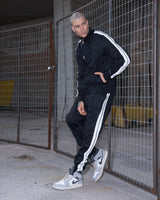 Ανδρική φόρμα Vinyl art clothing - 01039-01 - striped track μαύρο