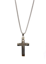 Αλυσίδα από ανοξείδωτο ατσάλι GUF - HLLY-350 - central double cross chain ασημένιο