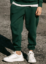 Ανδρική φόρμα με λάστιχο Two Brothers - BT-25590 - signature logo regular fit pants πράσινο