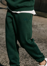 Ανδρική φόρμα με λάστιχο Two Brothers - BT-25590 - signature logo regular fit pants πράσινο