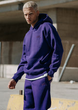 Ανδρική φόρμα με λάστιχο Two Brothers - BT-25590 - signature logo regular fit pants μωβ