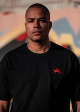 Ανδρική κοντομάνικη μπλούζα Two brothers - BT-25760 - oversized wh*res warm my heart μαύρο