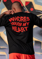 Ανδρική κοντομάνικη μπλούζα Two brothers - BT-25760 - oversized wh*res warm my heart μαύρο