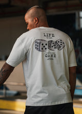 Ανδρική κοντομάνικη μπλούζα Two brothers - BT-25480 - oversized life is an unpredictable game λευκό
