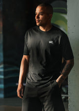 Ανδρική κοντομάνικη μπλούζα Two brothers - BT-25480 - oversized life is an unpredictable game μαύρο