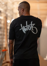 Ανδρική κοντομάνικη μπλούζα Two Brothers -BT-25800 - graffiti sign oversized μαύρο