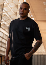 Ανδρική κοντομάνικη μπλούζα Two Brothers -BT-25800 - graffiti sign oversized μαύρο