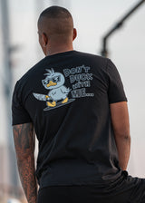 Ανδρική κοντομάνικη μπλούζα Two Brothers - BT-25510- don't duck with me oversized μαύρο