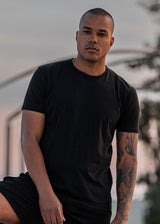 Ανδρική κοντομάνικη μπλούζα Two Brothers - BT-25510- don't duck with me oversized μαύρο