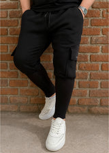 Ανδρική φόρμα Tony couper-F26/2-cargo rip logo μαύρο