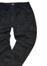 Ανδρικό cargo παντελόνι GUF-FS002- regular fit μαύρο