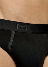 Ανδρικό εσώρουχο σλιπ MED - G24122052-044 - lines μαύρο