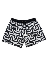 MED Ανδρικό μαγιό βερμούδα μαύρο-λευκό Paolo Shorts G26200358-154