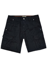 GUF CLOTHING Ανδρική βερμούδα υφασμάτινη κάργκο - Μαύρη G8303L