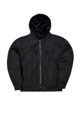 Ανδρικό μπουφάν με κουκούλα διπλής όψης GUF-GG170116-puffer μαύρο