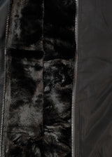 Ανδρικό μπουφάν με κουκούλα διπλής όψης GUF-GG170116-puffer μαύρο