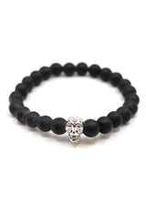 GUF CLOTHING Βραχιόλι μαύρο simple scull GNG0233