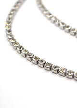 Αλυσίδα από ανοξείδωτο ατσάλι με λευκά ζιργκόν GUF - GNG020 - white zirgon chain ασημί