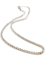 Αλυσίδα από ανοξείδωτο ατσάλι με λευκά ζιργκόν GUF - GNG020 - white zirgon chain ασημί