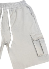 Ανδρική βερμούδα υφασμάτινη κάργκο GUF - MT-6121 - scuba cargo regular fit shorts γκρι