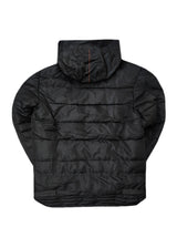 Ανδρικό μπουφάν με κουκούλα GUF-22068-hooded puffer μαύρο