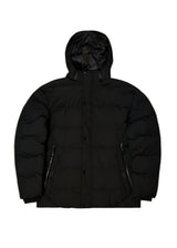 Ανδρικό μπουφάν με κουκούλα GUF-H275-1-puffer μαύρο