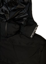 Ανδρικό μπουφάν με κουκούλα GUF-H275-1-puffer μαύρο