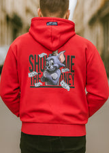 Ανδρικό μακρυμάνικο φούτερ με κουκούλα Tony couper - H25/25 - red cat κόκκινο