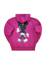 Ανδρικό μακρυμάνικο φούτερ με κουκούλα Tony couper-H26/1-magenta cool mouse