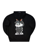 Ανδρικό μακρυμάνικο φούτερ με κουκούλα Tony couper-H26/13-black bunny