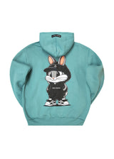 Ανδρικό μακρυμάνικο φούτερ με κουκούλα Tony couper-H26/13-mint bunny