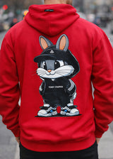 Ανδρικό μακρυμάνικο φούτερ με κουκούλα Tony couper-H26/13-red Bunny