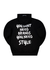 Ανδρικό μακρυμάνικο φούτερ με κουκούλα Tony couper-H26/2-black brands