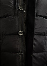 Ανδρικό μπουφάν με κουκούλα GUF-H275-1-puffer μαύρο