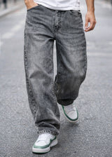 GUF CLOTHING Ανδρικό τζιν παντελόνι μαύρο Baggy Fit denim HD1616