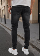 GUF CLOTHING - Ανδρικό τζιν παντελόνι basic jeans slim fit - Μαύρο HM1637