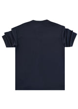 Ανδρικό κοντομάνικο πουκάμισο - Henry clothing - 9-100 - mao shirt μπλε σκούρο