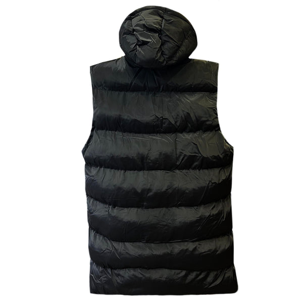 ICON D2 sleeveless puffer with hood  - black