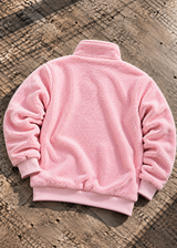 Ανδρική φούτερ με κολάρο New wave clothing - 232-39 - half zip sherpa design ροζ