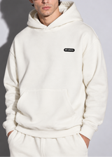 Ανδρικό φούτερ με κουκούλα Vinyl Art Clothing - 84815-02 - emblem hoodie oversized λευκό