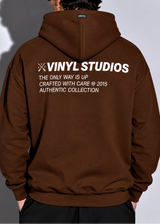Ανδρικό μακρυμάνικο φούτερ με κουκούλα Vinyl Art Clothing-75757-33-Studios V Legacy hoodie cotton oversized brown